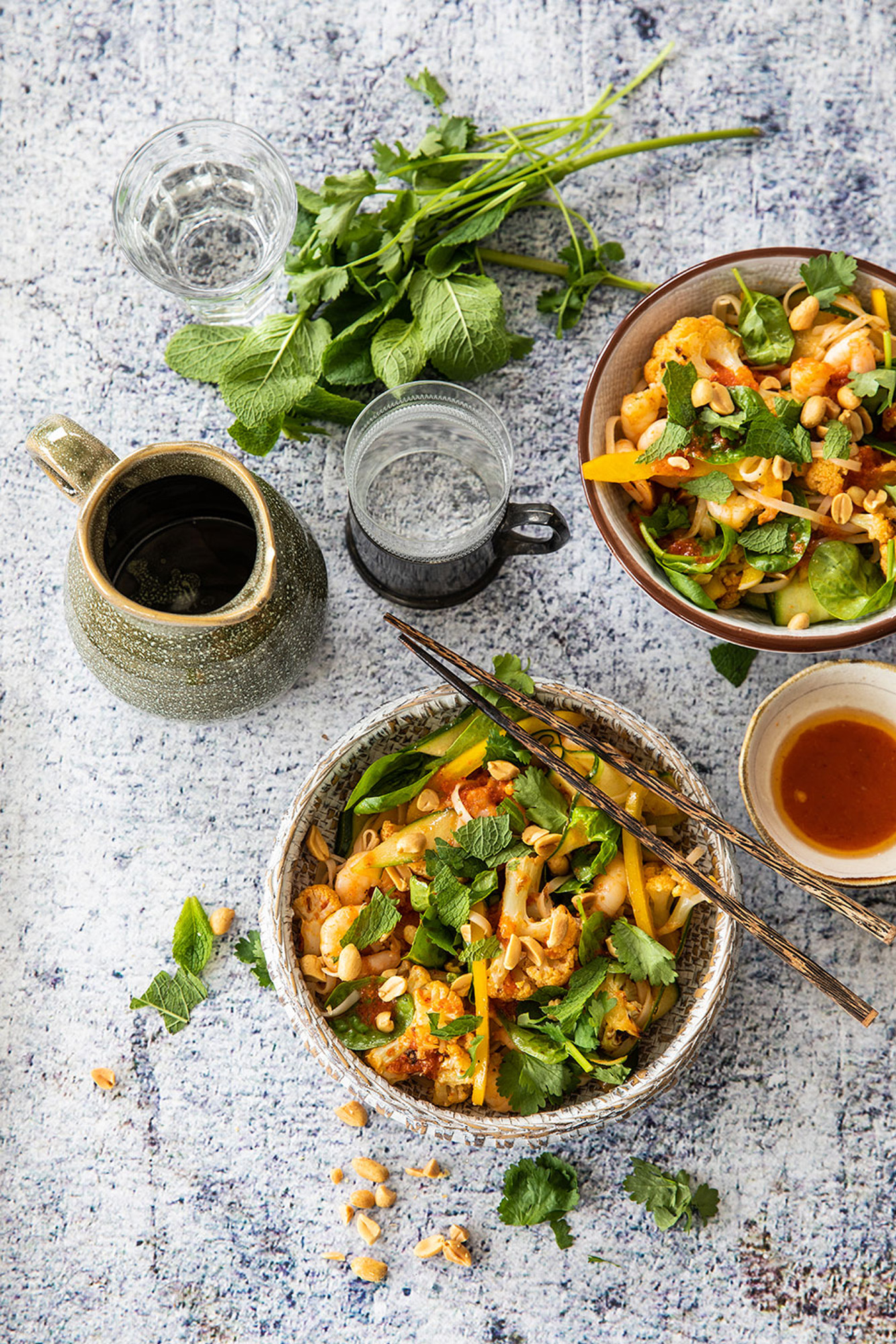 Rice cakes met sweet soy