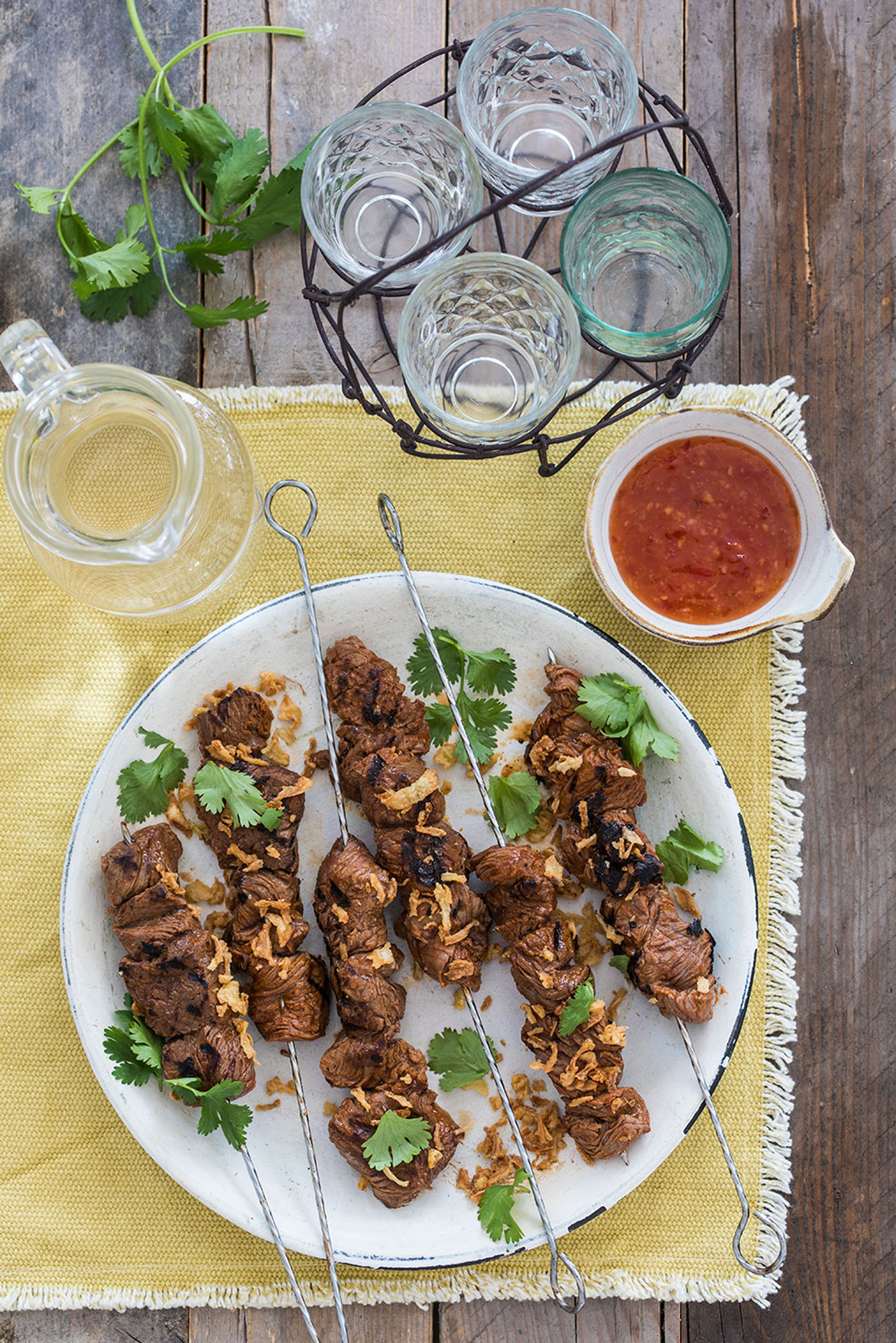 Rice cakes met sweet soy