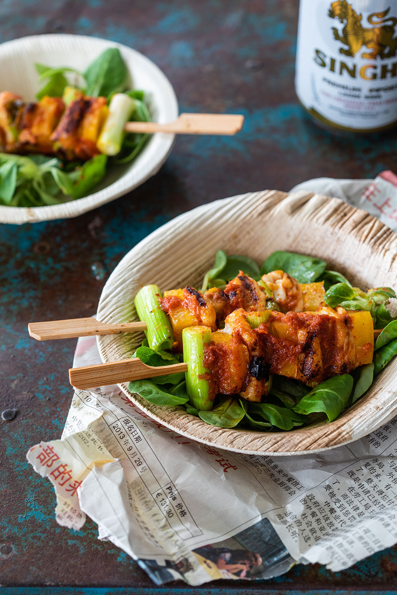 Rice cakes met sweet soy