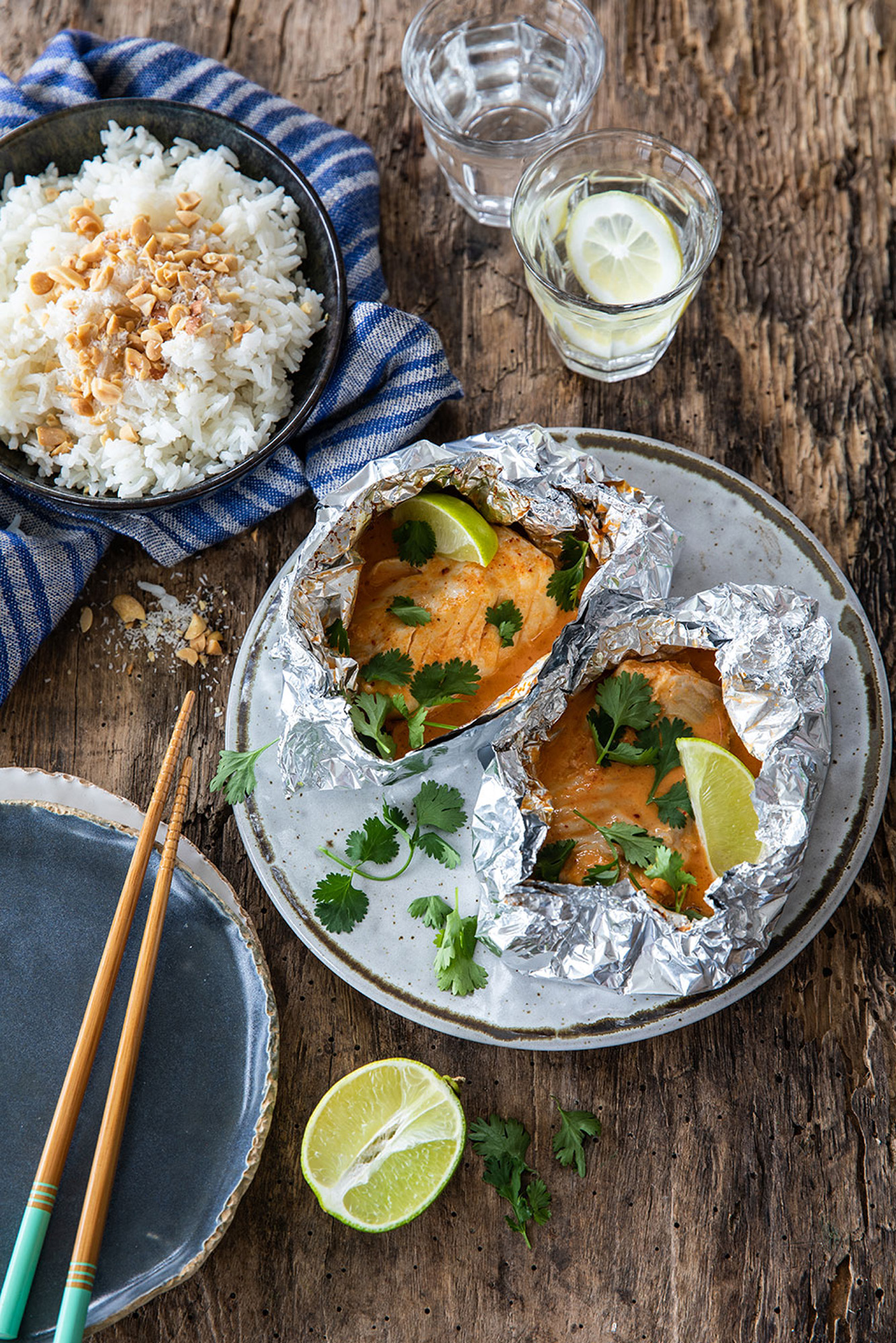 Rice cakes met sweet soy