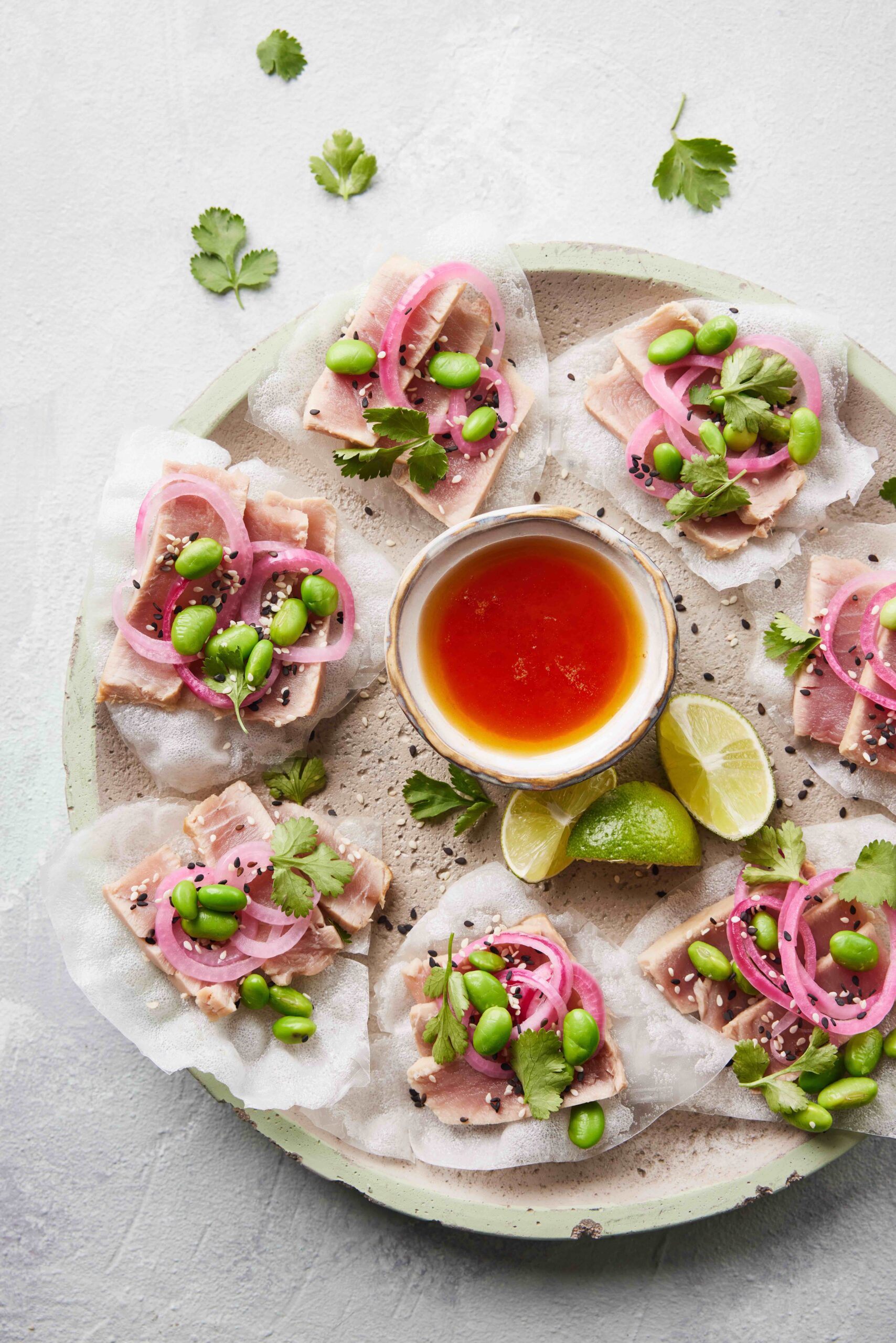 Rice cakes met sweet soy